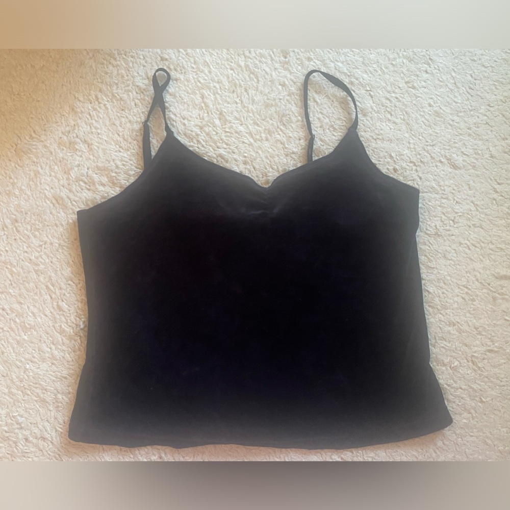 Vtg Q&A velvet crop top